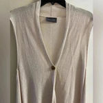 Wooden Ships  sweater cardigan beige one button lightweight Medium Photo 1