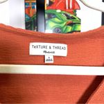 Madewell  Texture & Thread Orange V-Neck Sweater Photo 7