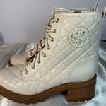 Sam & Libby  Quilted Lace-Up Boots - Cream and Brown Photo 6