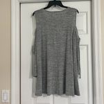 cupio  Anthropologie cold‎ shoulder knit top grey Photo 2