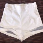 Tobi High Waisted White Mesh Shorts Photo 0