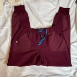 FIGS  Disney Maroon‎ Scrub Bottoms Extra Small XS Mickey Mouse Burgundy Joggers Photo 3