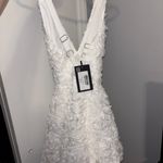 Selfie Leslie NWT !!  Angel Biba LAVALLE CRISS-CROSS EMBELLISHED MINI DRESS WHITE Photo 5