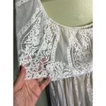 Baltic Born White Nude Caroline Lace Maxi Dress Off Shoulder, Size XXXL Photo 4