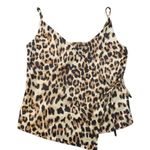 Lulus Madelynn brown leopard print tie-front top size M Photo 12