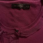 The Limited  Maroon Floral Cotton Lightweight Sweater Cardigan Women’s M Photo 2