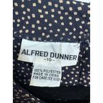 Alfred Dunner Vintage Women's Navy Beige Polka Dot Short Sleeve Blouse Sz 10 Photo 2