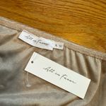 All in Favor  Womens XL Champagne Velvet Corset Style Puff Sleeve Crop Top Photo 6