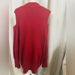 Susan Graver  Red Cold Shoulder Knit Sweater Women’s 3X Cotton Blend Pullover Photo 3