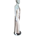 Lulu's Gold Shimmer One Shoulder Maxi Dress Size M Photo 2