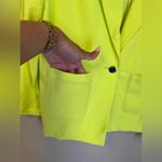 DKNY NWT Patch Pocket One-Button Yellow Blazer Modern Fit Lightweight Size XS Photo 4