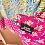 Tolani  100% Silk‎ Mixed Print V Neck Dress Green Blue Size Small Photo 3