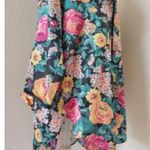 VTG Kathryn Floral Button Down Satin(?) PJ Nightshirt Long Sleeve Top Wo… Size M Photo 8