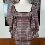 ZARA Funky  Plaid Puff Sleeve Knit Sweater Mini Dress! Photo 0