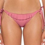 Soluna Tie Side Hipster Swim Bikini Bottom Mulberry Pink Half Moon Fit Medium Photo 0