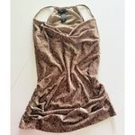 New York & Co. VTG Y2K Animal Print Cowl Neck Strappy Velvet Party Top Sz M Photo 4