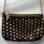 Betsey Johnson  Black Embellished Shoulder Bag‎ Purse Photo 1