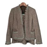 Etcetera Brown White Wool Blend Tweed Jacket and Skirt Set Size 12 NWT Photo 0