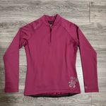 Namelessage Women Outdoors Berry Long Sleeve Athletic 1/4 Zip High Neck Top Sz M Pink Size M Photo 0