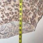 Bar III Cream Leopard Print Dolman Sleeve Tunic Thermal Sweater Photo 7