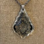 Brighton  Silver Tone Lacy Shield Pendant Necklace Photo 1