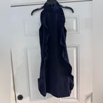 Ted Baker  Navy Blue Torriya Ruffle Accent Mock Neck Shift Short Dress Size 1‎ Photo 3