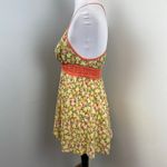 Free People  Floral Boho Babydoll Cotton Racerback Tank Top Size 6 Hippie Whimsy Photo 5