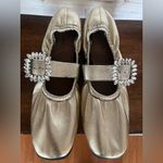 Free People Leather Gemini Ballet Flat Gold 7.5 Photo 1