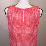 Gap sheer pink floral keyhole high low blouse Photo 5