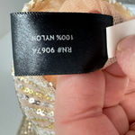 Boston Proper Sequin Wrap Blouse Long Sleeve Metallic Gold Beige New Years Eve Photo 8