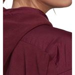 Adidas NWT  Polar Fleece Pullover Hoodie Sweatshirt Big Logo Maroon Womens M Photo 3