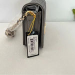 Bebe Ailey Two Tone Crossbody Bag Purse Black/Gray Faux Leather Flap Closure Photo 4