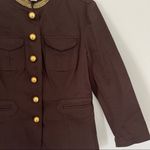 Michael Kors  Brown Gold Button Beaded Blazer Coat Jacket Size 6 Photo 4