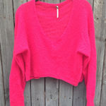 Free People  Pink V-Neck Sweater 100% Cashmere Photo 0