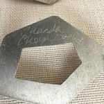 Chandra Champagne silver tone geometric statement earrings Photo 3