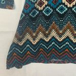 Win Win womens small medium flare bottom tunic aztec chevron bell sleeve shirt 3 Photo 5