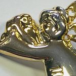 Mother Baby Angel "Mother" Pin Brooch Silver Gold Colors Wings with Hearts Photo 5