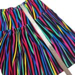 Vintage 80's Ann Lawrence Silk Blend Rainbow Striped Skirt Set Red Size 10 Photo 12