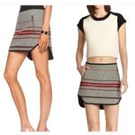 Rag and Bone Skirt Womens 4 Black White Pink Red Bess Mini Textured Stripe Zip Photo 3