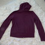 PINK - Victoria's Secret VS Pink Maroon Zip Up Hoodie Photo 3