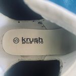 Krush  White Leather Moto Boots with Chunky Black Heel Photo 1