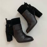 Nine West  Women's Quinah Ankle Boot Booties Dark Brown Suede Leather 8.5 Photo 2