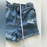 Love Tree  Double Buttoned Paper Bag Waistband Denim Shorts Photo 3