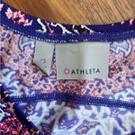 Athleta Rashguard aqualuxe print swim top and bikini bottom festival‎ SPF 50 XS Photo 2
