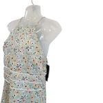 City Triangle Floral Halter Neck Skater Dress Back Zip Green Yellow Size 8 Photo 4