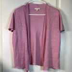Eileen Fisher  Pink Open Cardigan Short Sleeve 100% Linen Size Small EUC #2631 Photo 0