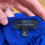 The Limited  Blue Knit Woven Cardigan Long Sleeve Pleated‎ Back Women's Medium Photo 3