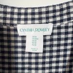 Cynthia Rowley Dress Women M Navy Blue Gingham Plaid Tiered Tradwife Cottagecore Photo 6
