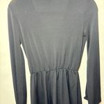 Topshop Size 2 Black Tie Front Long Sleeve Romper 129 Photo 4