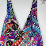 Kenneth Cole Reaction colorful paisley print one piece swimsuit size large Photo 1